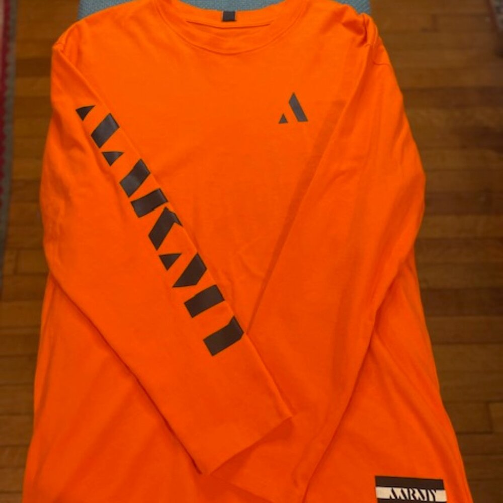 Men's Orange Long Sleeve T-Shirt AARMY (Retail $150) Sz M